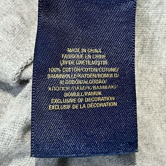 Polo Ralph Lauren Shirt Boys Small Gray V-neck Long Sleeve Pony Logo Preppy - Picture 6 of 7